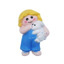 【中古】Easter Unlimited ウサギを抱いた少女 プラスチック ブローチ ピンバッジ ピンバッチ