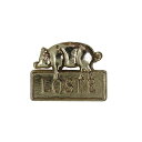 【中古】フランス LOSTE 豚 レトロ ピンズ 金色 動物 アニマル ピンバッジ ピンバッチ