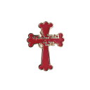 【中古】十字架 ピンズ クロス アメリカ 輸入雑貨 赤色 ピンバッチ ラペルピン バッジ アクセサリー