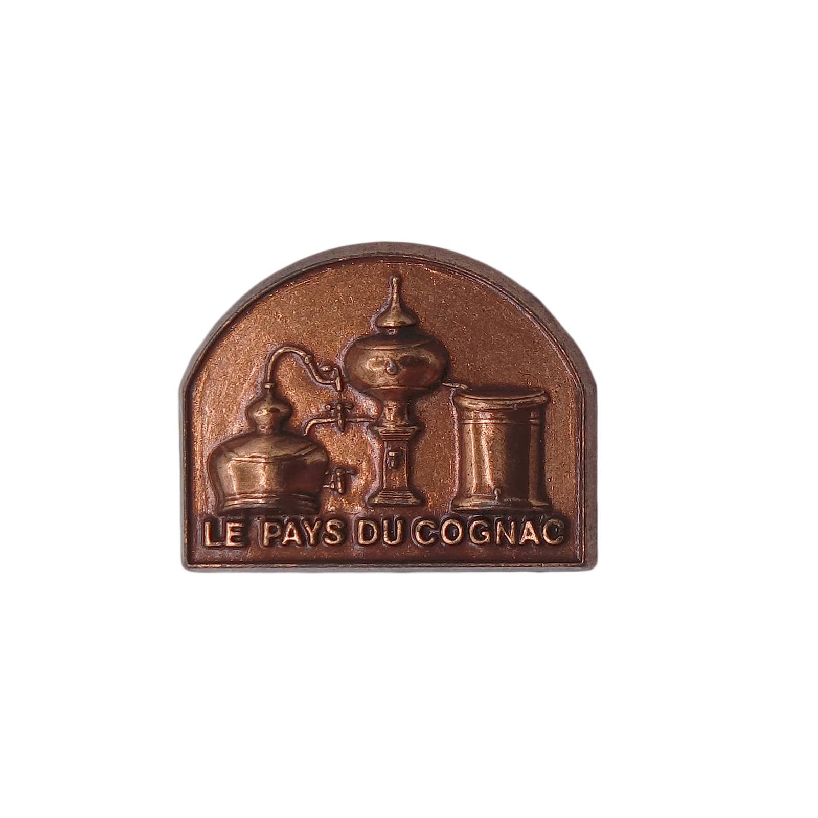 【中古】フランス Le Pays du Cognac レトロ ピンズ コニャック蒸留器ポットスチル ピンバッチ ピンバ..