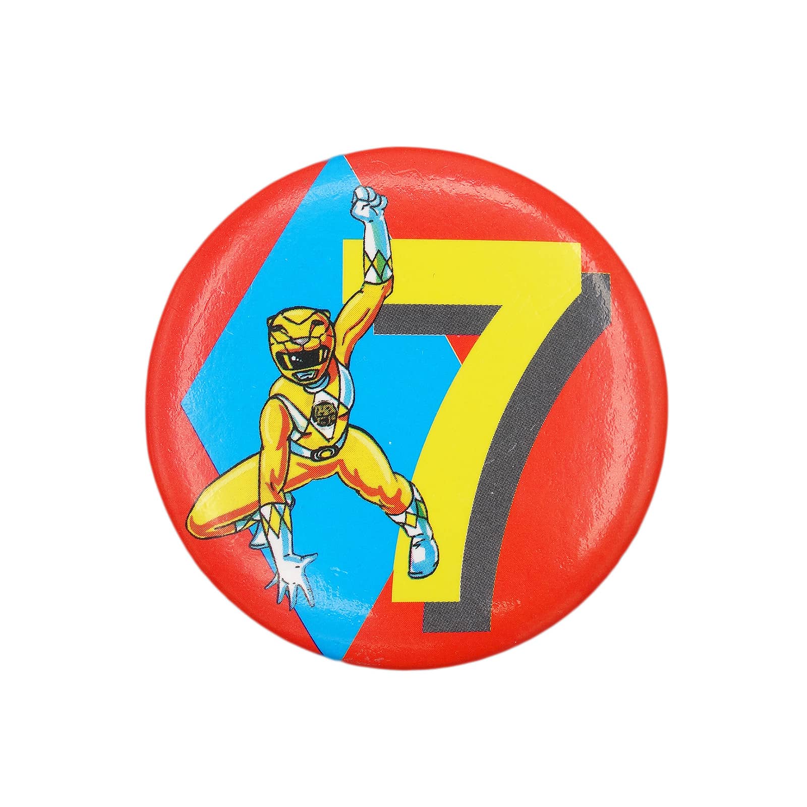 【中古】パワーレンジャー レトロ 缶バッジ イギリス輸入雑貨 誕生日 ピンバッジ 缶バッチ