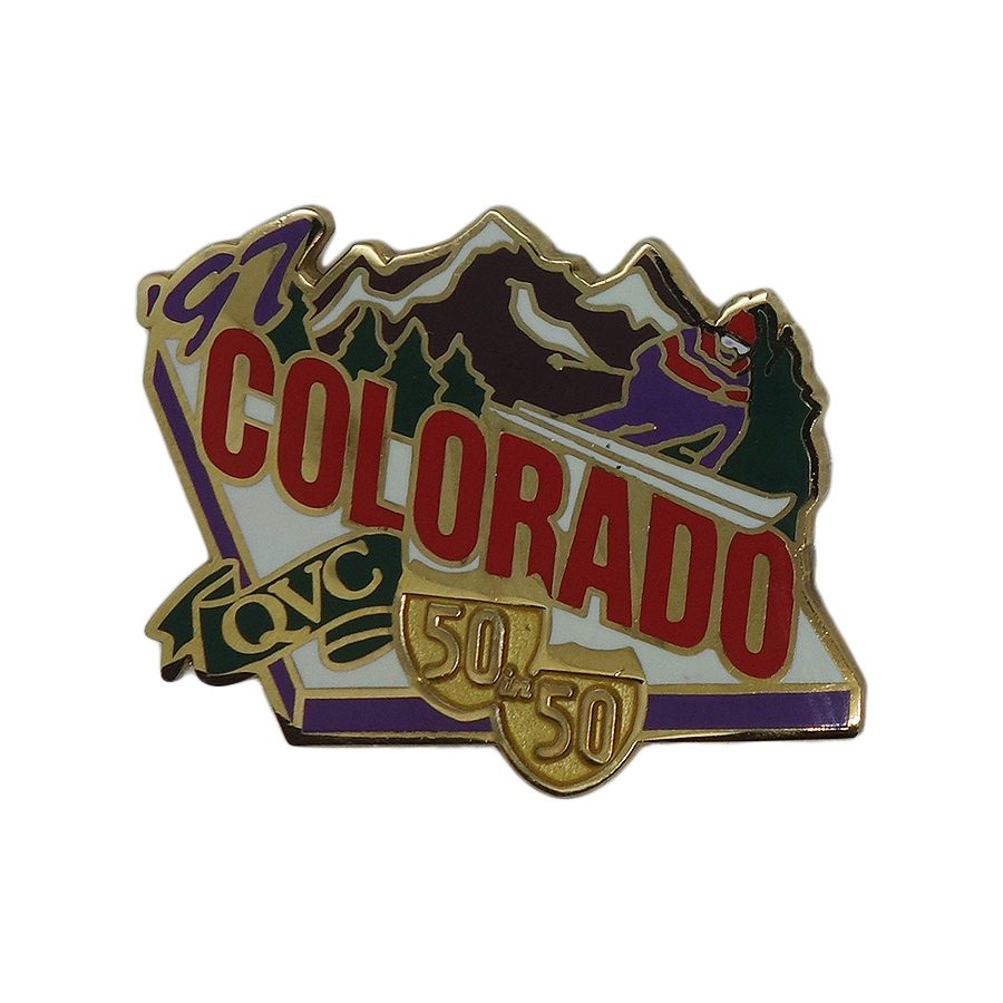 【中古】コロラド州 QVC'S 50 IN 50 TOUR レトロ ピンズ ピンバッジ ピンバッチ