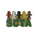 【中古】手をつなぐ人 ピンズ ピンバッジ アメリカ輸入雑貨 ピンバッチ SCTA レトロ