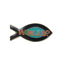 【中古】WWJD? イクトゥス ジーザスフィッシュ ピンズ キリスト教 ピンバッチ ピンバッジ