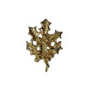 【中古】ヒイラギ ピンズ 金色 アメリカ 輸入雑貨 ピンバッジ クリスマス ピンバッチ