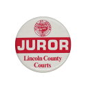 【中古】JUROR 陪審員 缶バッジ アメリカ 輸入雑貨 ピンバッジ 缶バッチ