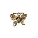 【中古】蝶 ピンズ 金色 昆虫 ピンバッジ レトロ ピンバッチ フランス輸入雑貨