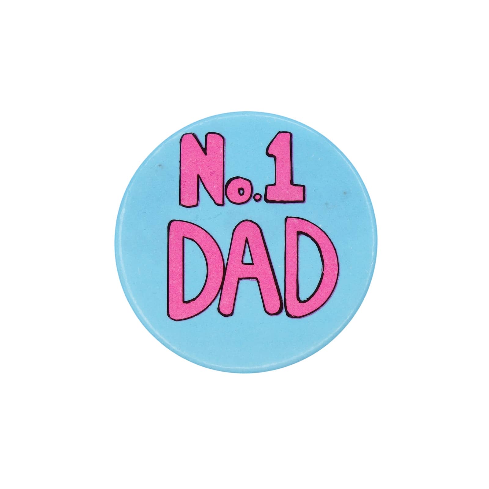【中古】No.1 DAD レトロ 缶バッジ 最高のお父さん 缶バッチ ピンバッジ