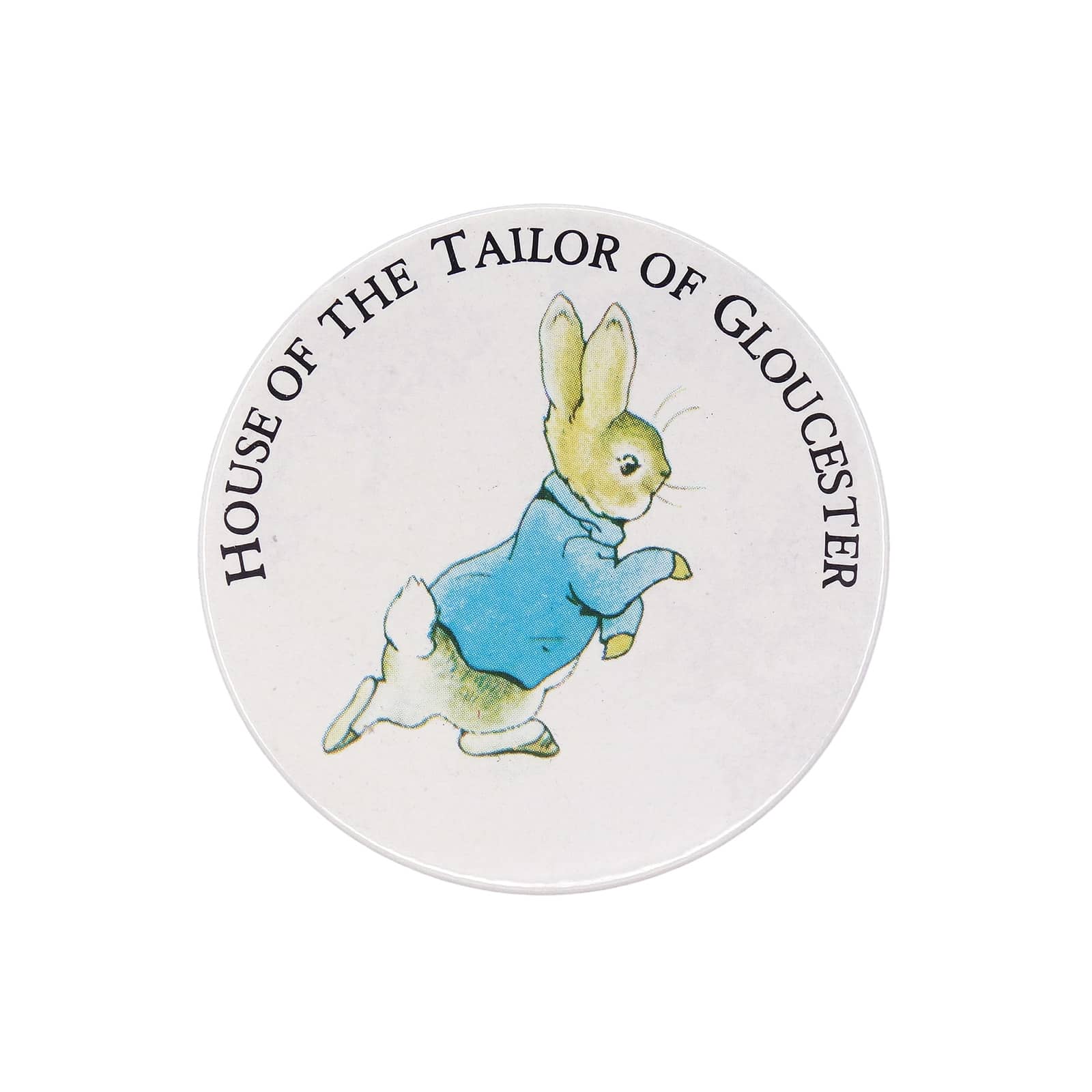【中古】1979年 ピーターラビット HOUSE OF THE TAILOR OF GLOUCESTER ビンテージ 缶バッジ イギリス 輸入雑貨 レトロ 缶バッチ ピンバッジ コレクターズ