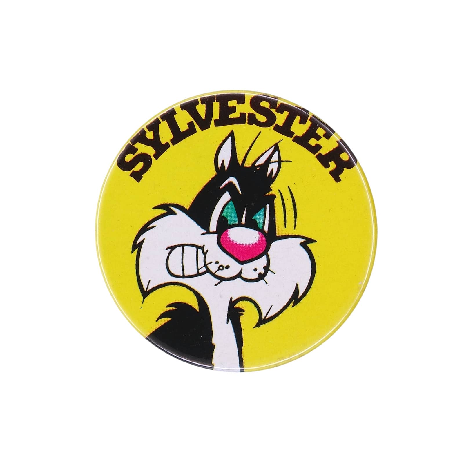 樂天商城 - 【中古】1975年 WARNER BROS. シルベスター・キャット ビンテージ 缶バッジ イギリス 輸入雑貨 レトロ キャラクター 缶バッチ ピンバッジ