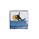 【中古】イギリス サーフィンをする男 ピンバッジ ブローチ レトロ ピンバッチ THE CORNISHMAN