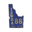 【中古】アメリカ アイダホ州 地図型 ビンテージ ピンズ ISWBA ボウリング ピンバッジ レトロ ピンバッチ