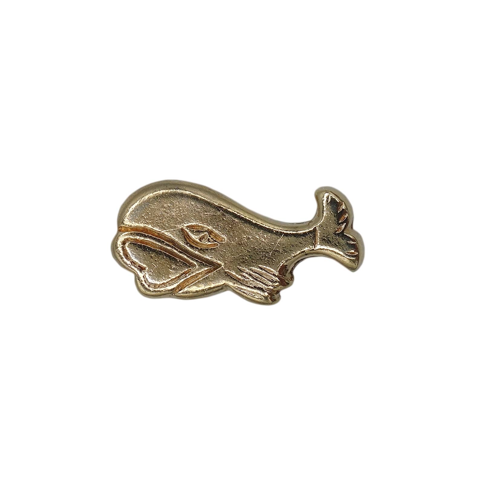 【中古】鯨 クジラ ピンズ 金色 フランス輸入雑貨 レトロ ピンバッチ ラペルピン