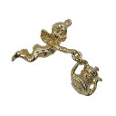 【中古】KIRKS FOLLY ティーポットを持つ天使 ピンズ アメリカ 輸入雑貨 エンジェル アクセサリー ピンバッジ