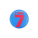【中古】I am 7 レトロ 缶バッジ イギリス輸入雑貨 ピンバッジ 缶バッチ 7歳 誕生日(4)