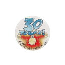 【中古】30 TODAY! 缶バッジ レトロ 缶バッチ イギリス輸入雑貨 ビンテージ ピンバッジ 30歳 Official grown up