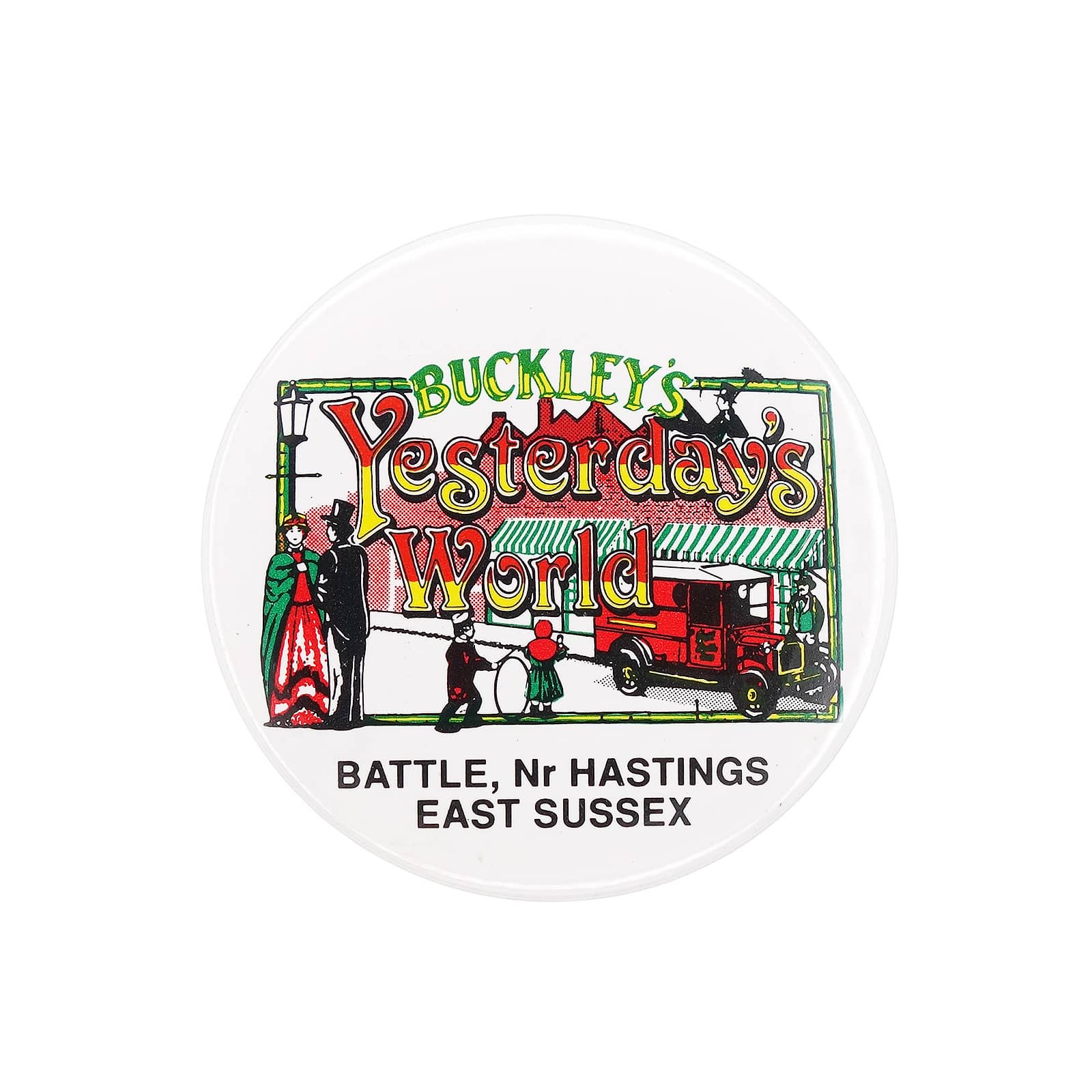 【中古】イギリス 博物館 Buckleys Yesterday's World レトロ 缶バッジ ビンテージ 缶バッチ ピンバッジ