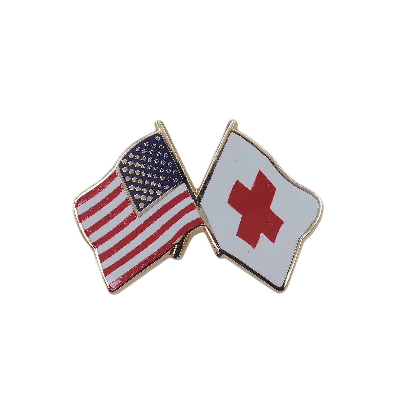 【中古】星条旗 赤十字旗 ピンズ ラペルピン ピンバッチ ピンバッジ