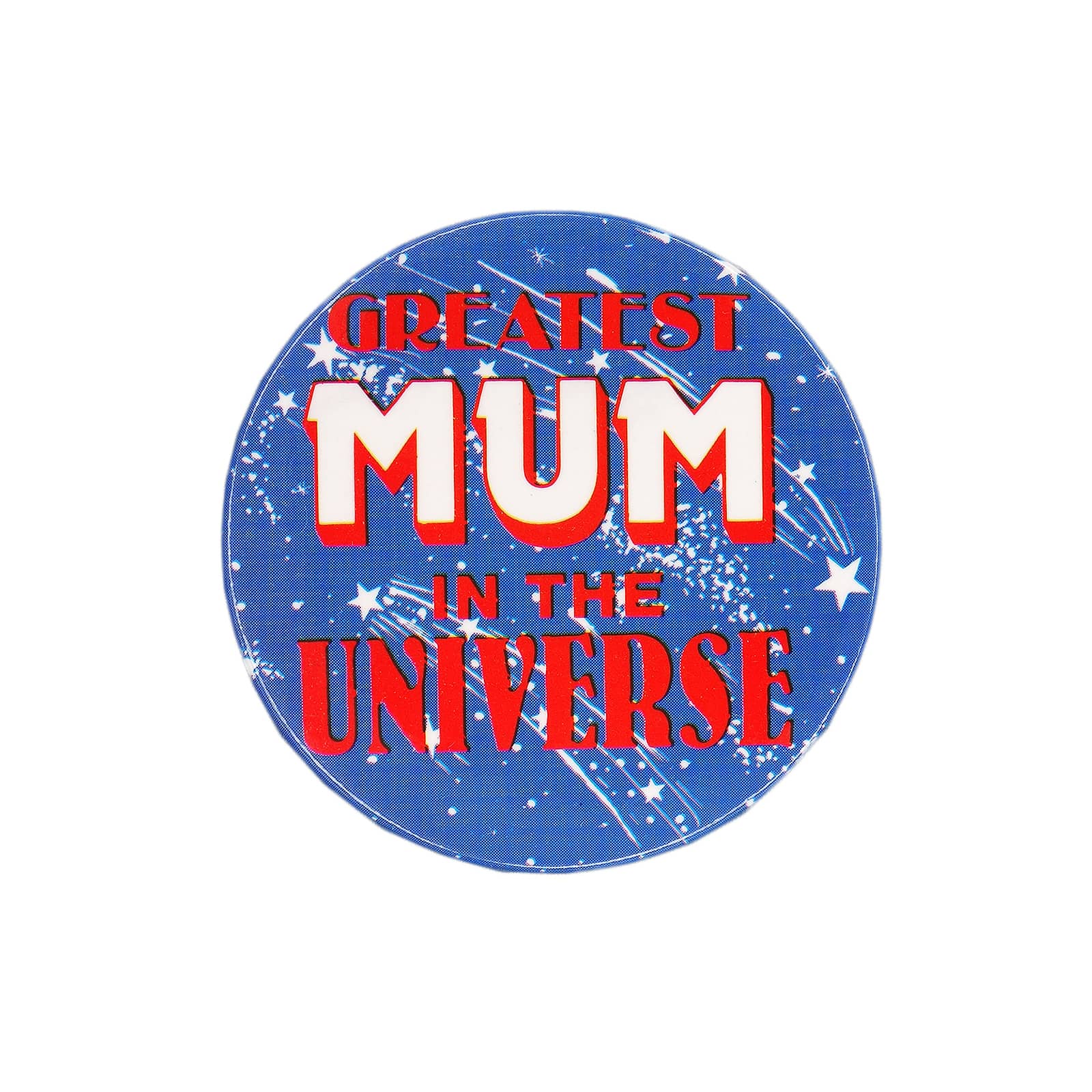 【中古】GREATEST MUM IN THE UNIVERSE レトロ 缶バッジ イギリス輸入雑貨 ビンテージ 母の日 誕生日 缶バッチ ピンバッジ