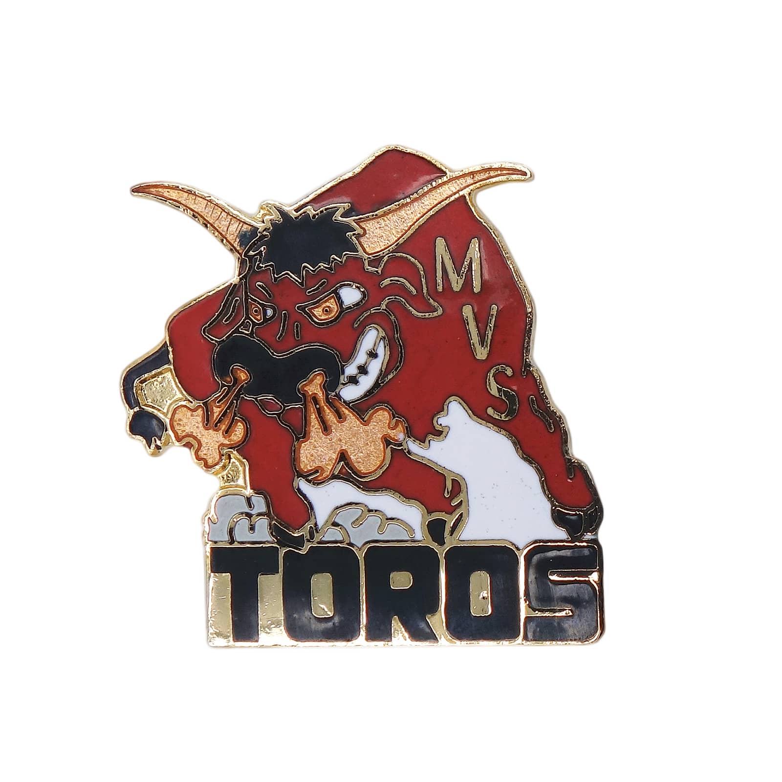 【中古】暴れ牛 スポーツチーム Toros ピンズ レトロ ピンバッジ ピンバッチ