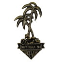 【中古】DAYTONA 94 BIKE WEEK バイカー ピンズ 金色 デイトナ レトロ ピンバッジ ビンテージ ピンバッチ 留め具付き ヤシの木とバイク