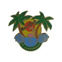 【中古】Hard Rock CAFE ピンズ ピンバッチ 留め具付き ハードロックカフェ ピンバッジ フラミンゴとヤシの木 90's レトロ