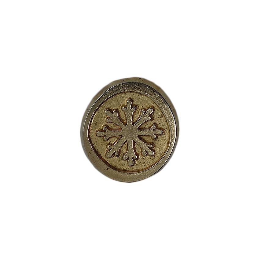 【中古】雪の結晶 レトロ ピンズ フランス輸入雑貨 ピンバッジ 金色 ピンバッチ