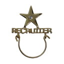 【中古】星 スター ラインストーン ピンズ 留め具付き ピンバッチ ピンバッジ RECRUITER