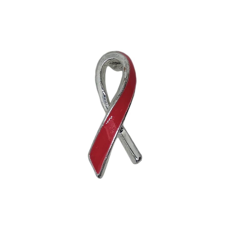 【中古】リボン ピンズ 留め具付き ピンバッチ ピンバッジ ラペルピン