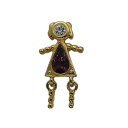 【中古】女の子 ピンズ ラインストーン装飾 ピンバッチ ピンバッジ アメリカ輸入アクセサリー