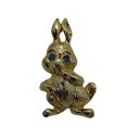 【中古】ウサギ ピンズ 動物 ピンバッジ 金色 ピンバッチ 留め具付き アメリカ輸入雑貨
