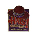 【中古】Red Hat Society ピンズ 赤い帽子 ラインストーン ピンバッジ ピンバッチ ラペルピン 留め具付き