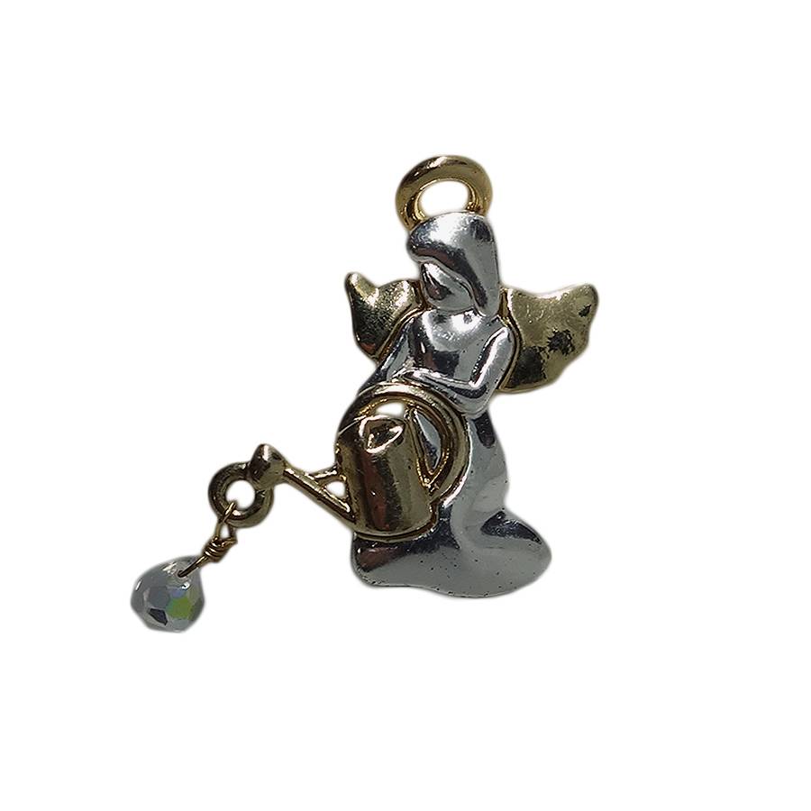 【中古】ジョロを持った天使 ピンズ 如雨露 エンジェル ピンバッチ ピンバッジ 留め具付き