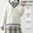 ニット セーター 学生制服 Vネック 長袖 プルオーバー レイヤード スクール 男女兼用 レディース メンズ 制服 ユニセックス スクールニット スクールセータ...