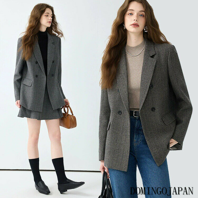 スカートスーツ レディース スーツジャケット アウター スーツ スカート 春 秋 ゆったり カジュアル ジ..