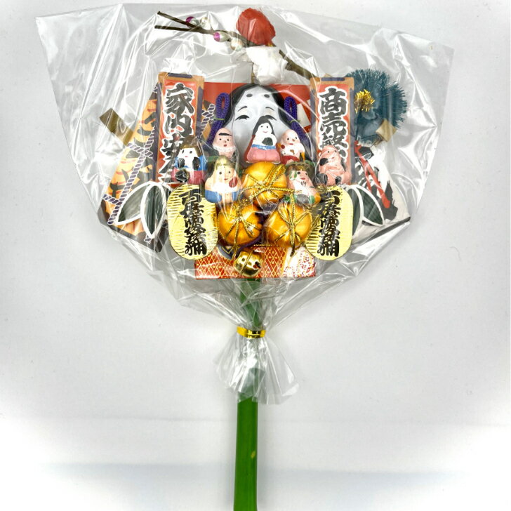 七福ミニ熊手 開運熊手大入 大吉 縁起物 大黒 恵比須 一億万両 勝負運 大入札 新年 玄関飾り オフィス 自宅 会社 マンション 開店祝い 松竹梅 運気上昇 クマデ 仕事運 門飾り かき集める 幸運 お祝い お正月 年末 熊手