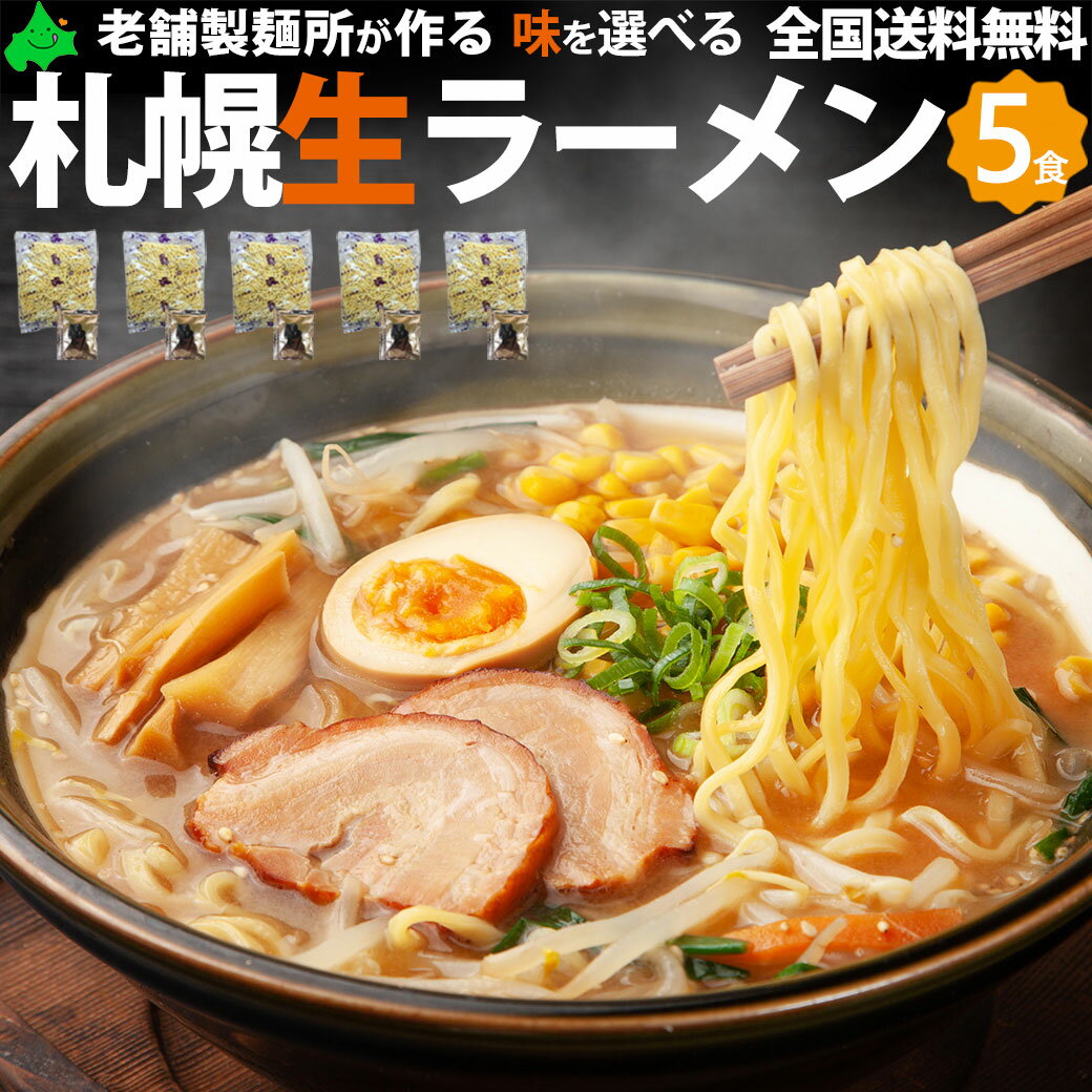 札幌 生 ラーメン5食詰め合わせ 【