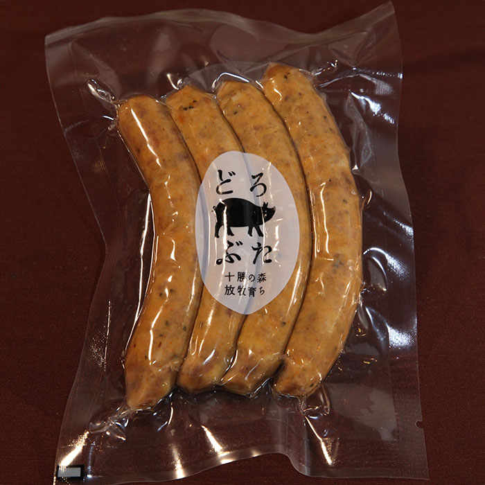 北海道美食生活のどろぶたグルメ 粗挽きウィンナー 4本入 120g 北海道 十勝 エルパソ牧場 アニマルウェルフェア 肉 SDGs お返し｜アングル2