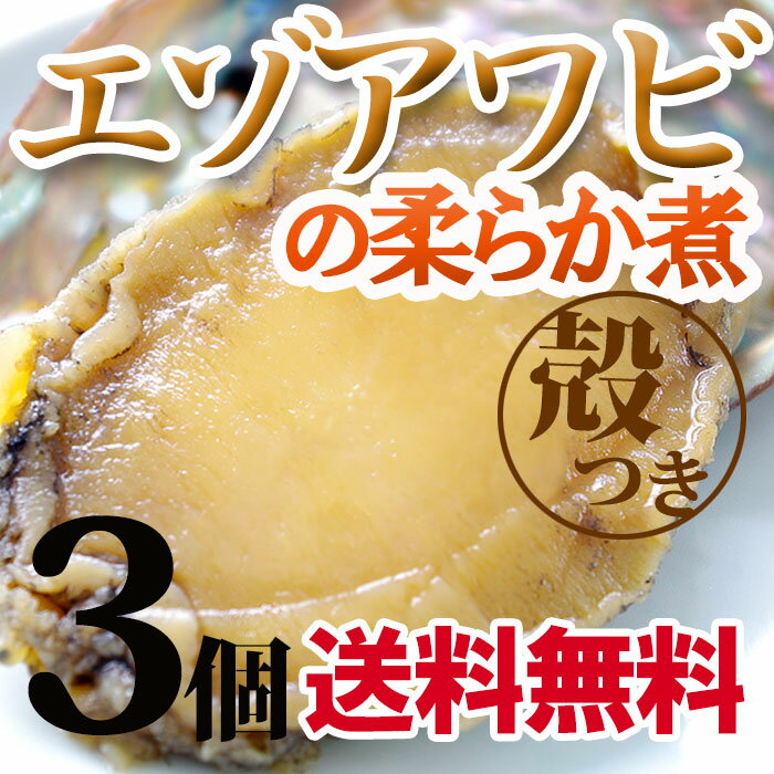 エゾアワビのやわらか煮 貝殻つき・肝つき 80g×3個 北海道産 送料無料 お祝い事 ギフト対応可能 内祝 お返し 贈り物 煮あわび あわび 肝 アワビ 鮑 蝦夷アワビ 北海道 ご当地グルメ お取り寄せグルメ ご飯のお供 出産祝い 具材 内祝い お土産 北海道土産 食品 食べ物