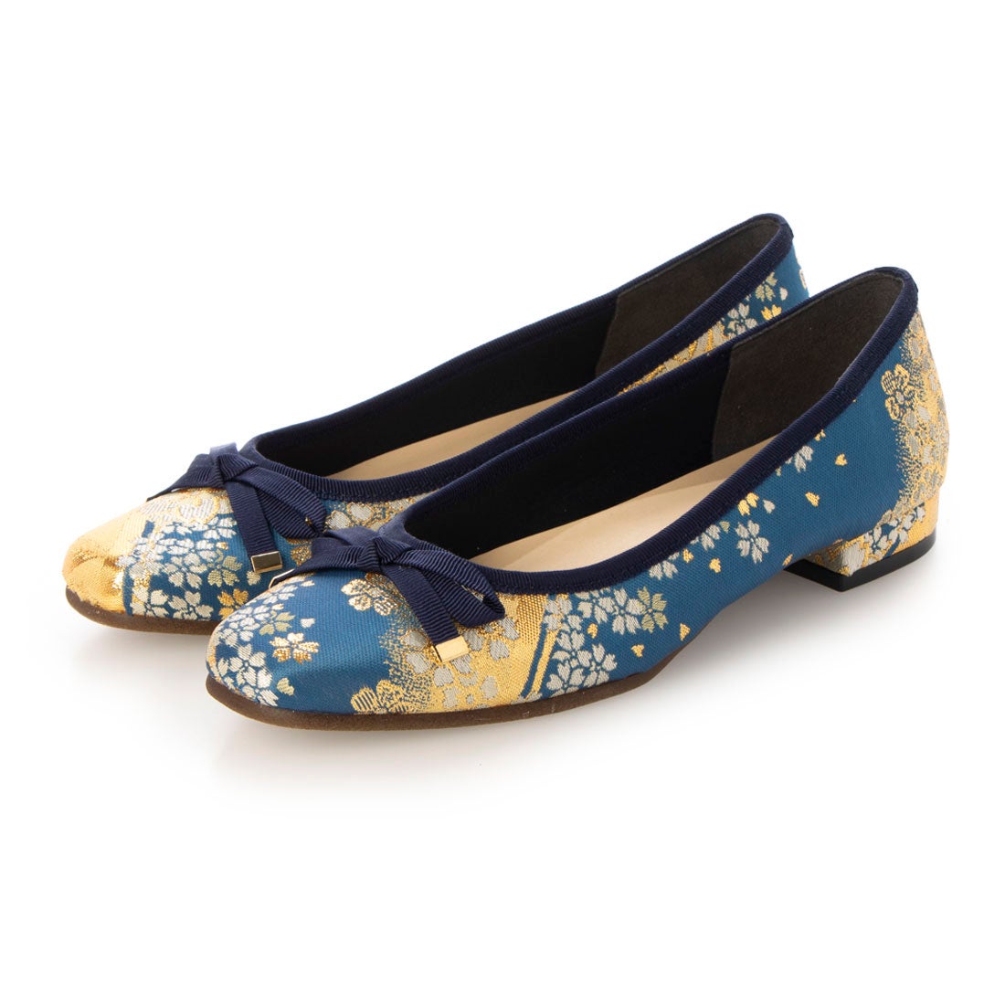 楽天IK plus履着物 24090802 22.5センチ 日本製　西陣織や着物（天然シルク）素材で製作したあなただけのオンリーワンフラットシューズ HAZUMI100 （西陣） 疲れにくい 疲れない 歩きやすい 疲れないパンプス ローヒール
