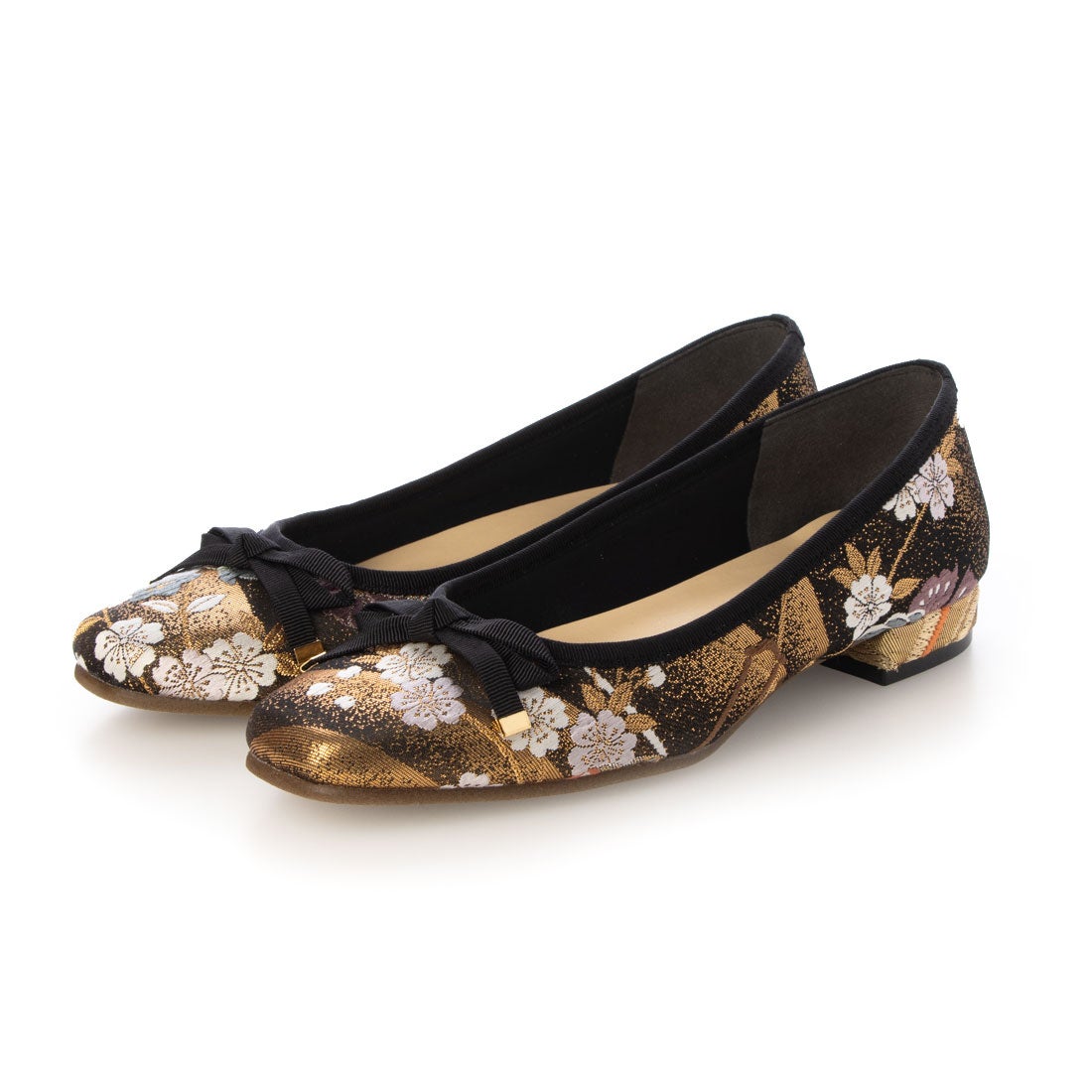 履着物 24052217 23.0センチ 日本製 西陣織や着物（天然シルク）素材で製作したあなただけのオンリーワンフラットシューズ HAZUMI100 （西陣） 疲れにくい 疲れない 歩きやすい 疲れないパンプス ローヒール