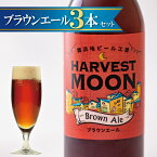 まとめ買い歓迎 クラフトビール【ブラウンエール3本セット】定番ビール 試し飲み 誕生日プレゼントに 千葉県浦安市 東京ディズニーリゾート イクスピアリ 舞浜地ビール工房ハーヴェスト・ムーン