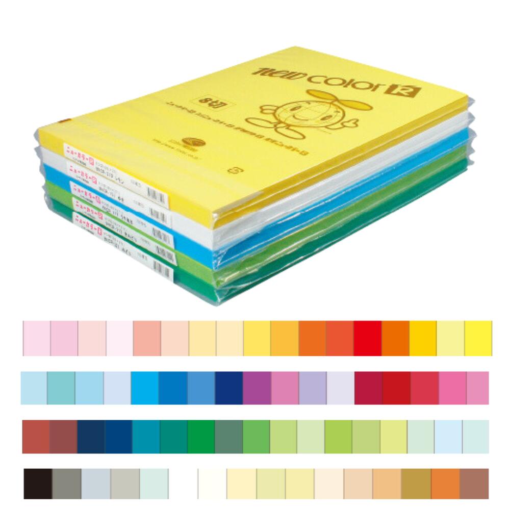 画用紙 色画用紙 ニューカラー R(色画用紙) 8ツ切判 10枚 【A】単色 リンテック