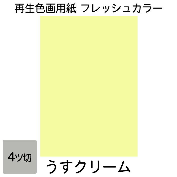 画用紙 色画用紙 フレッシュカラー 四ツ切 10枚 大王製紙 四つ切り うすクリーム