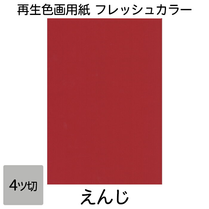 画用紙 色画用紙 フレッシュカラー 四ツ切 10枚 大王製紙 四つ切り えんじ