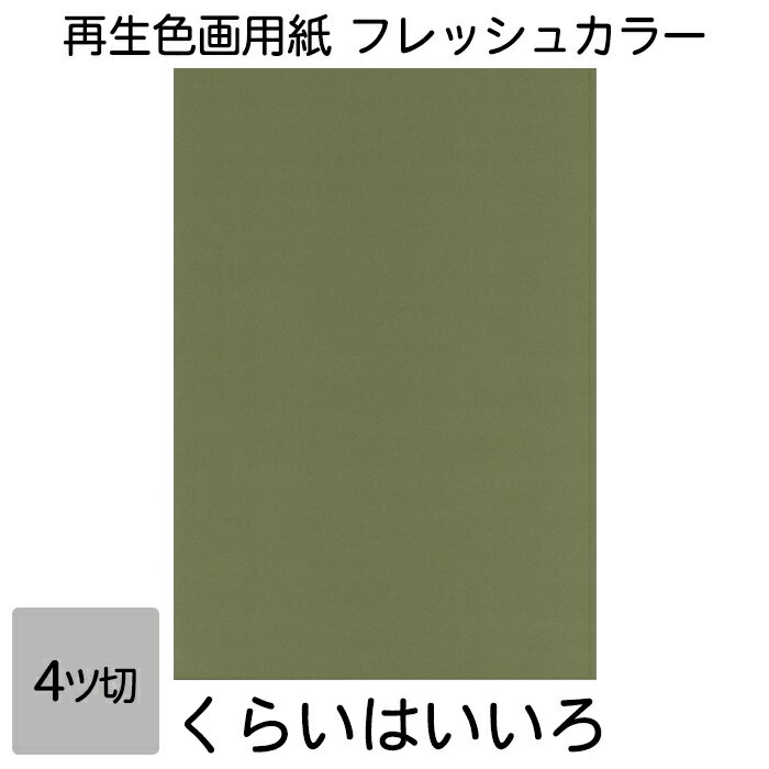 画用紙 色画用紙 フレッシュカラー 四ツ切 100枚 くらいはいいろ 単色 まとめ買い 四つ切り 大王製紙