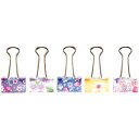 クリップ 花柄 ダブルクリップ かわいい 書類 小 中 1ソニック 【メール便対象商品】【メール便7点まで】