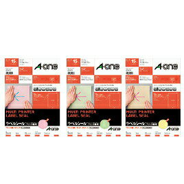 ラベルシール[プリンタ兼用]色上質紙タイプ（15枚） クリーム［28494］ エーワン