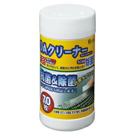 肌にやさしい中性の強力クリーナーです。抗菌・除菌の効果や静電気も防止します。●メーカー名／明晃化成工業●シートサイズ／140×200mm●成分／静電気防止剤・界面活性剤・除菌剤・精製水※詰替は70枚ボトル・150枚ボトル両方に使えます。