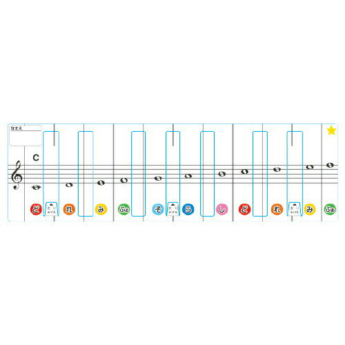鍵盤ハーモニカの上に載せるだけで音階が分かるシート。指使いに慣れたらいつでも外せるので便利。●内容／1枚（裏表使用）●サイズ／60×210mm